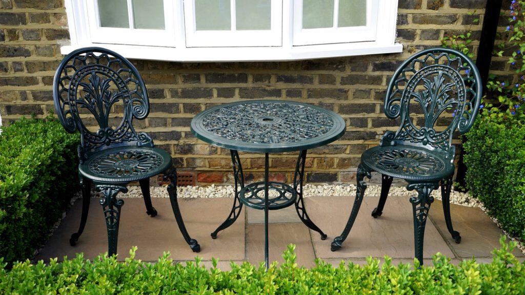 Very comfortable garden chairs with a lovely table